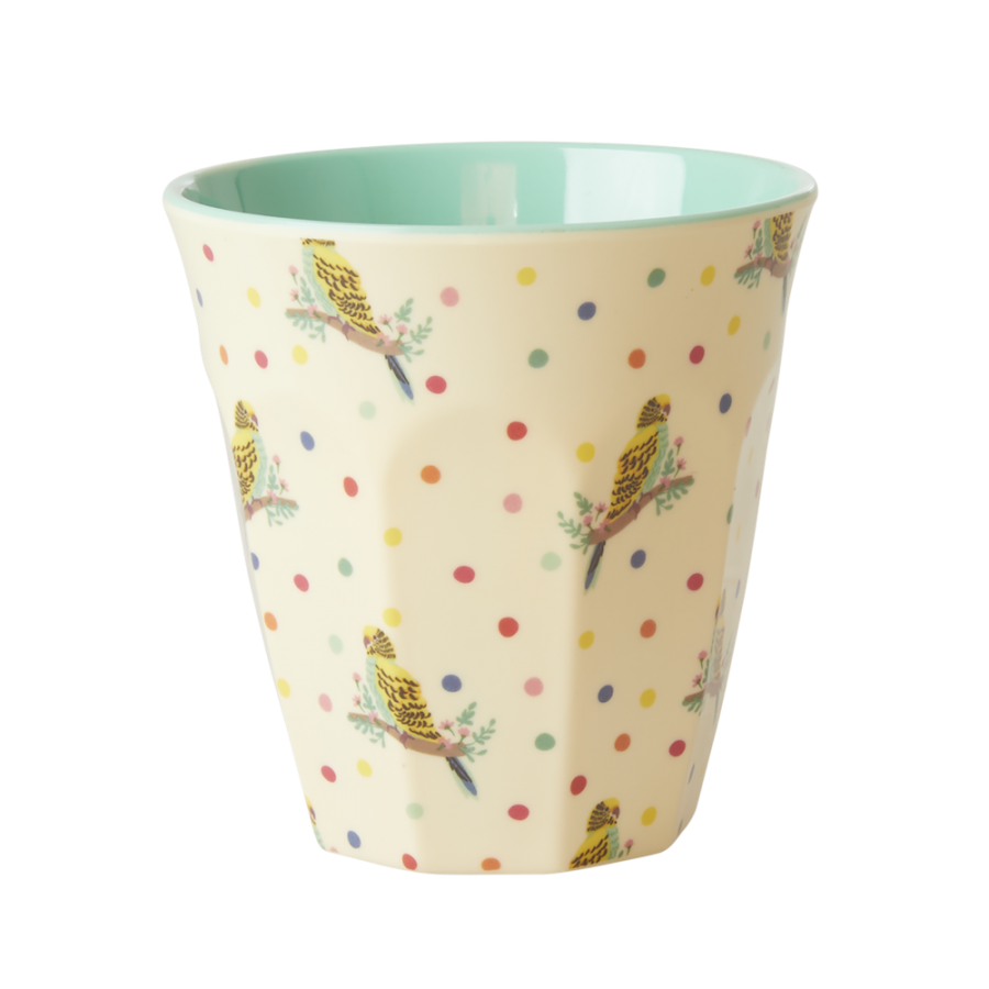Budgie Print Melamine Cup By Rice DK